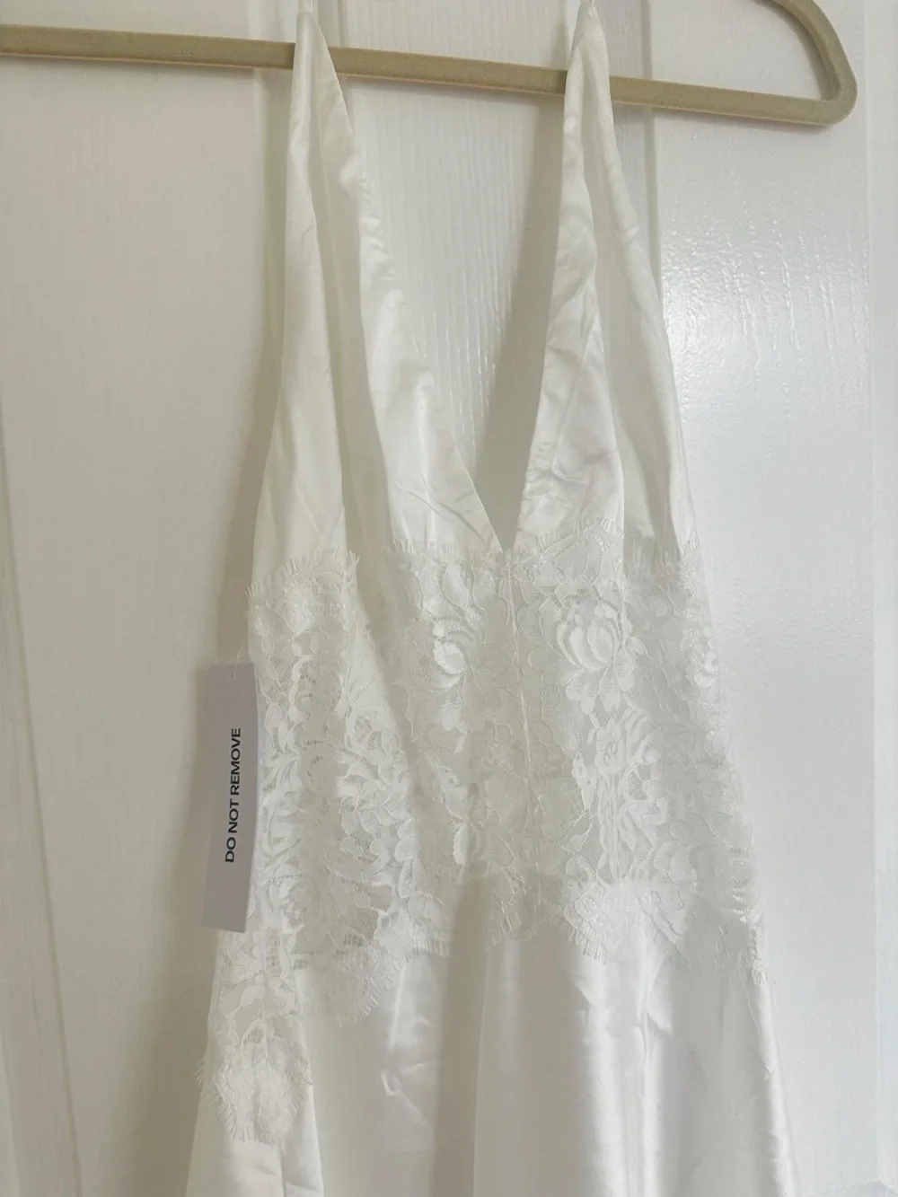 Princess Polly White Lace Halter Mini Dress